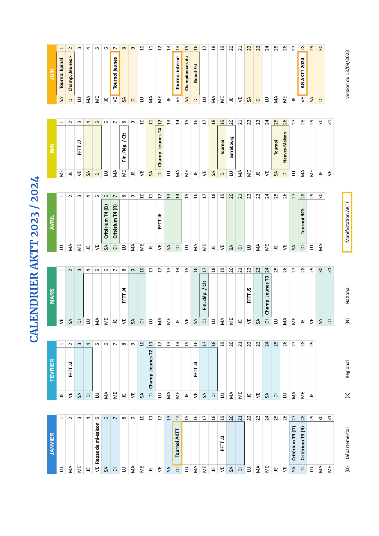 Calendrier AKTT 2023-2024 - phase 2